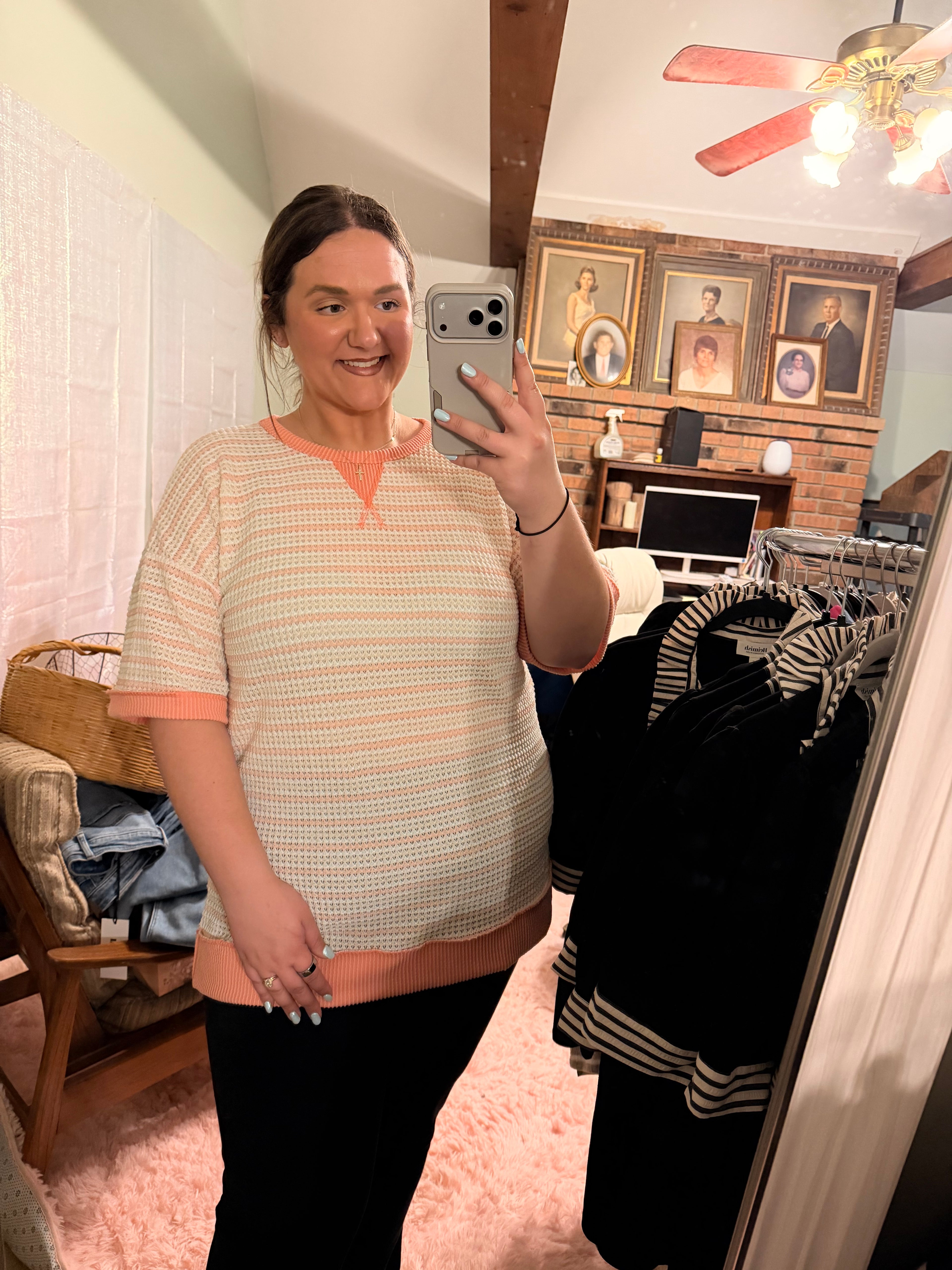 Coral Knit Tee