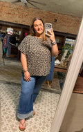 Ribbed Leopard Top