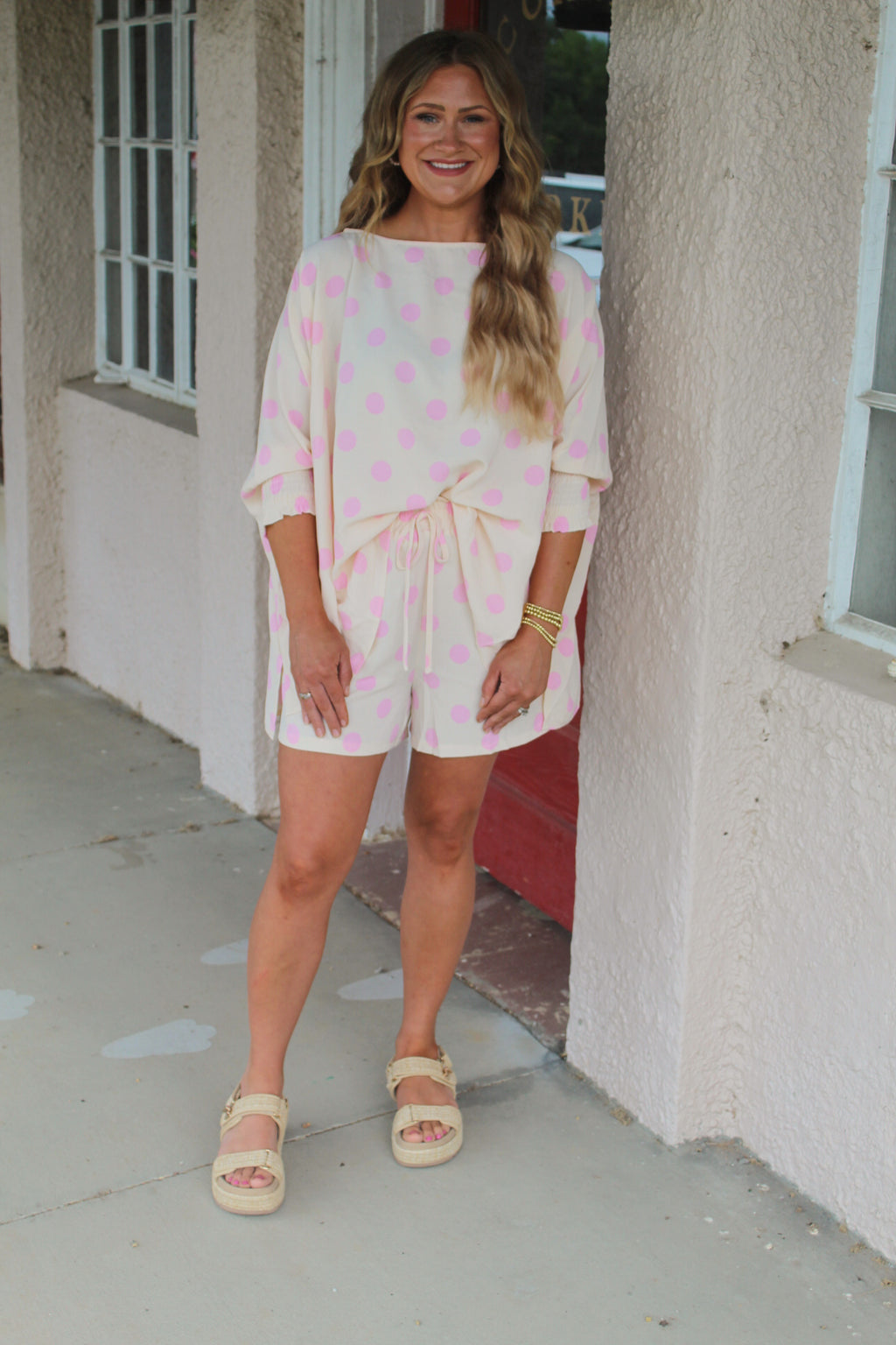 Pink Polka Dot Set