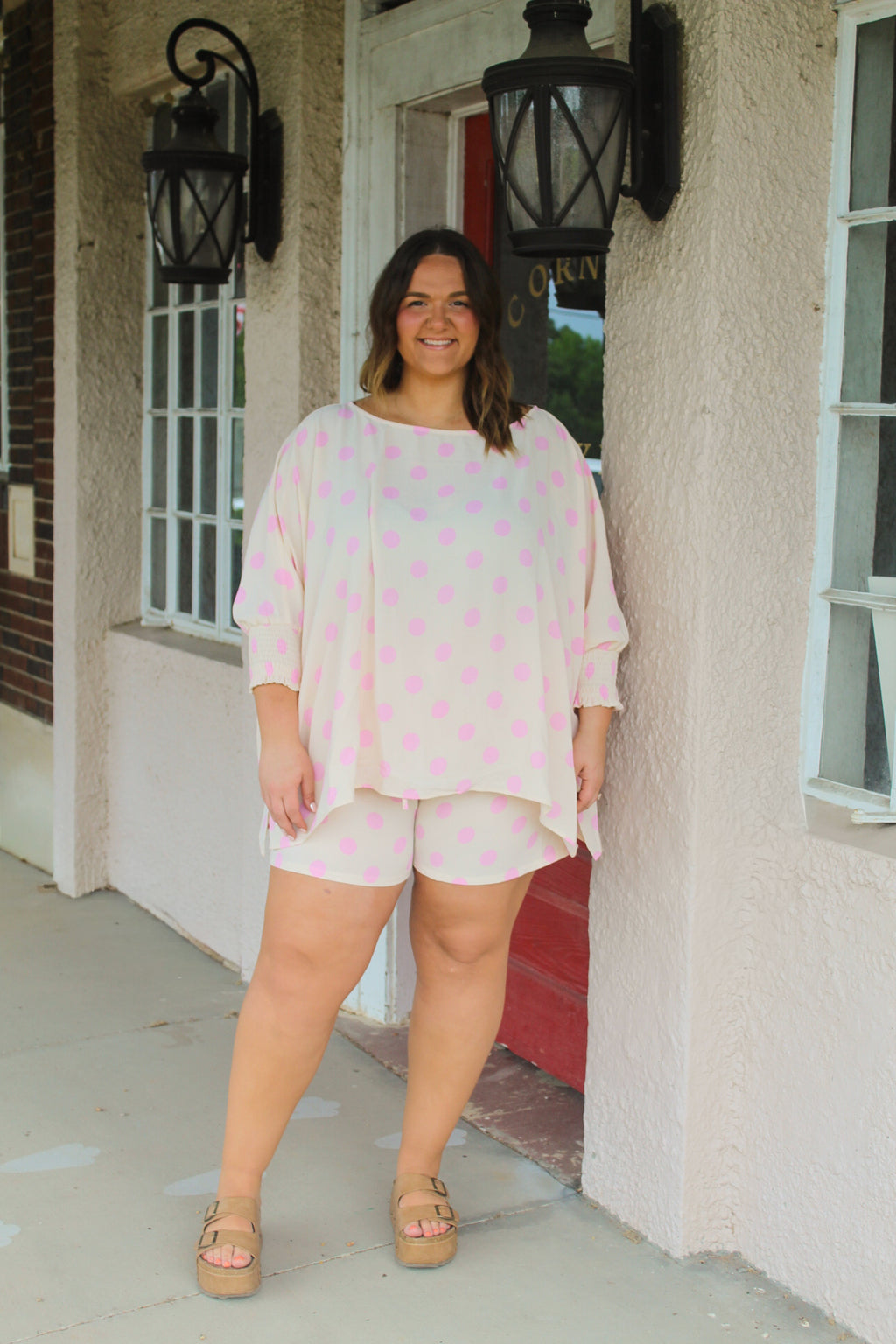 Pink Polka Dot Set