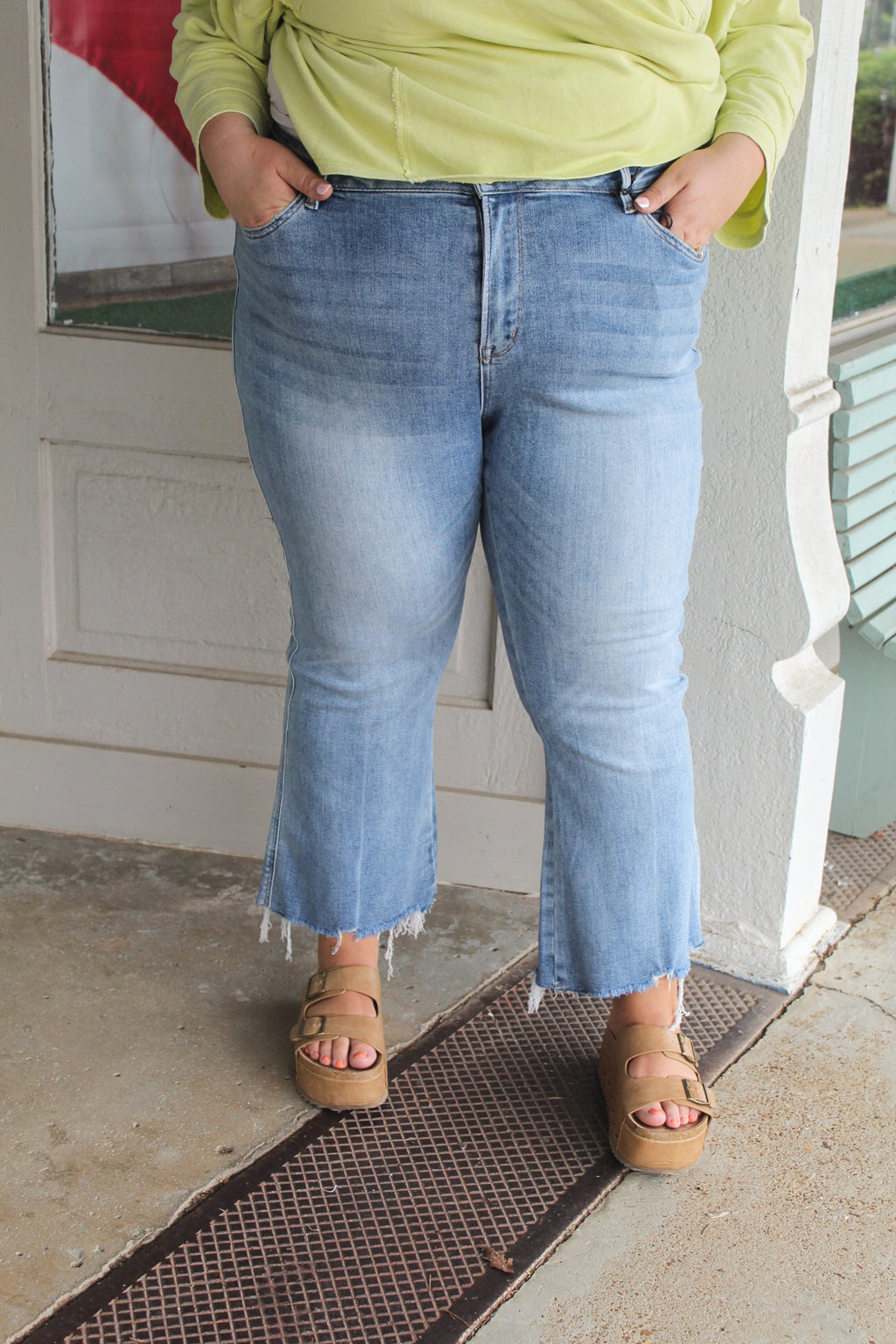 MICA Crop Flare Jeans