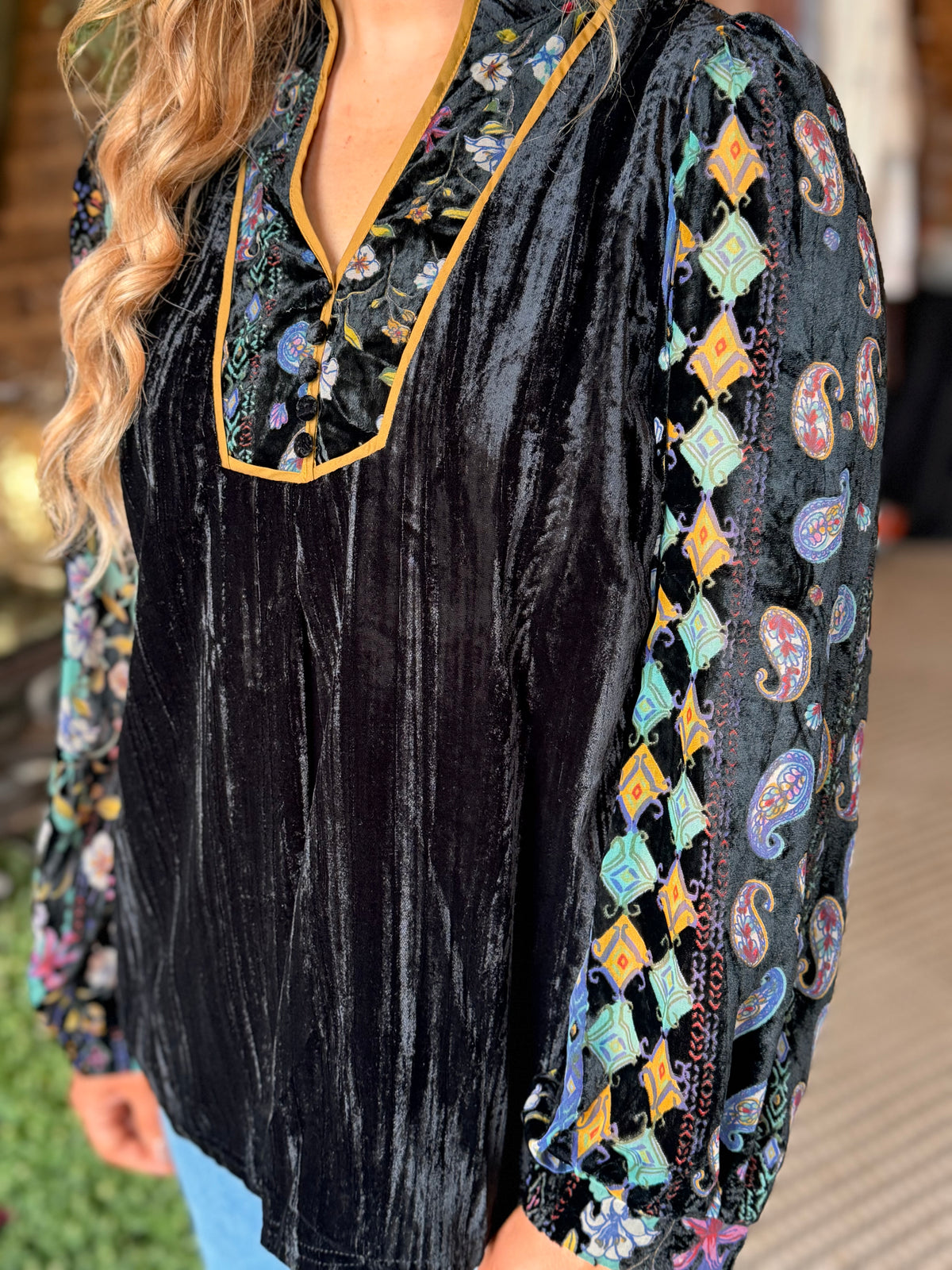 Black Velvet Top