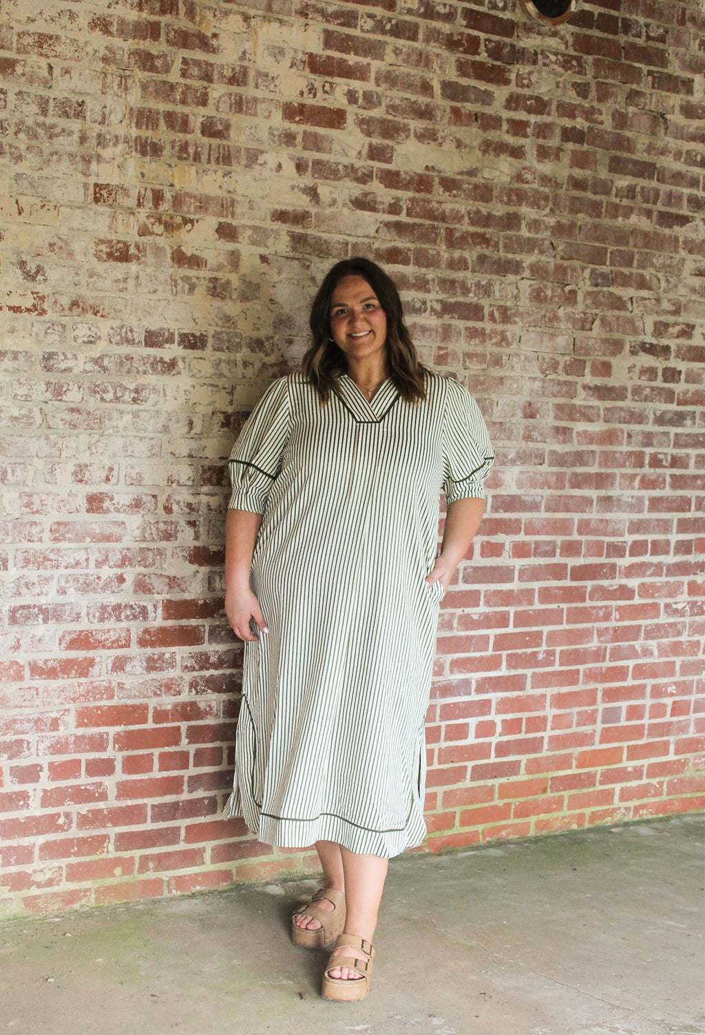 Olive Stripe Maxi