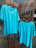 Mint Acid Wash Zenana Tee with back seam