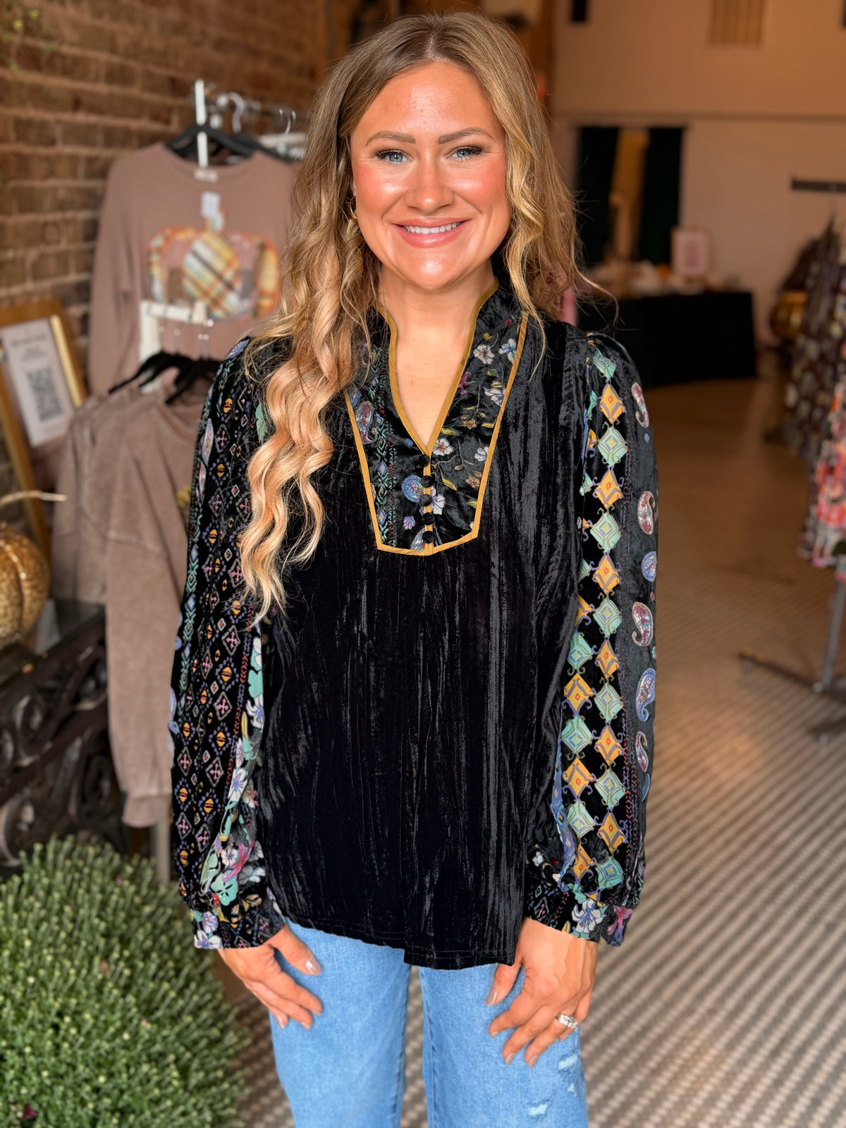 Black Velvet Top