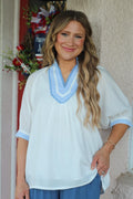White Dainty Umgee Summer Top