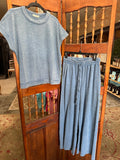 Blue Mineral Wash Slub Set