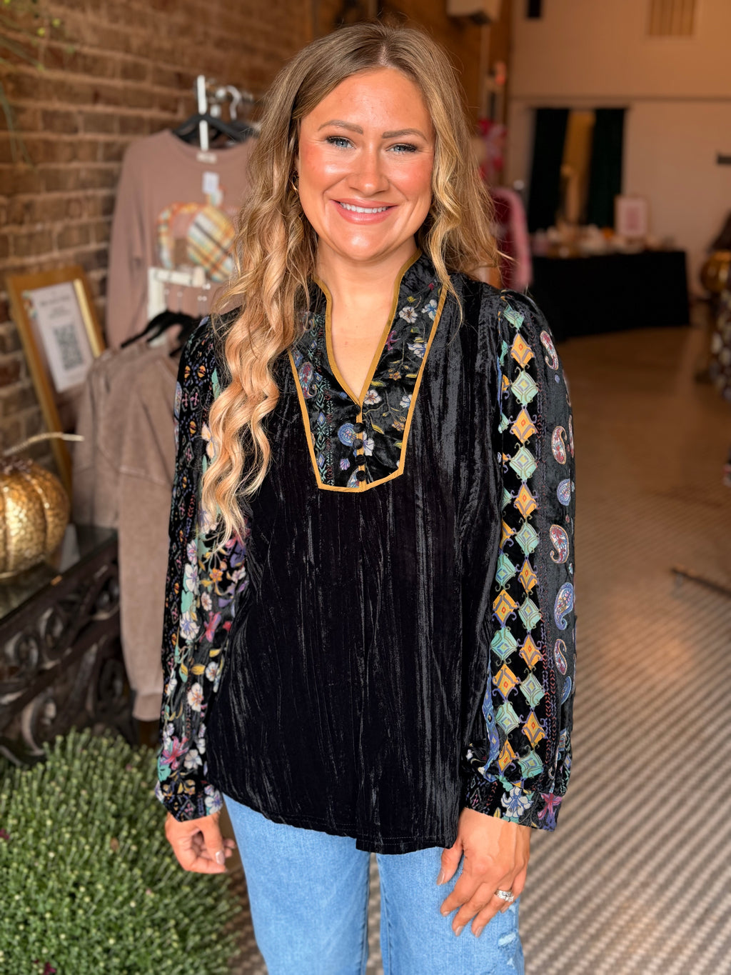 Black Velvet Top