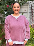 Zenana Contrast Trim Sweatshirt